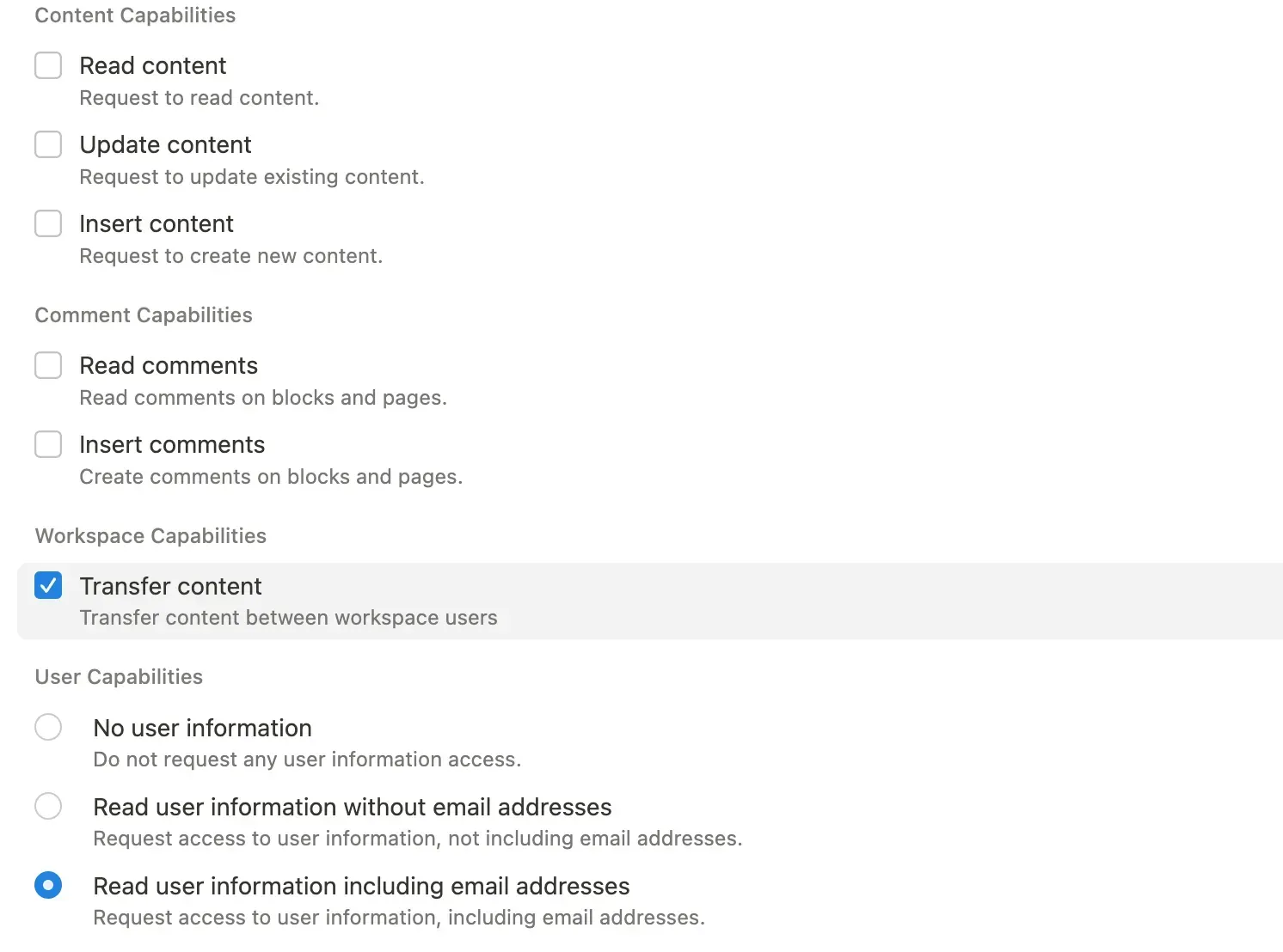 ca: API de transferência de conteúdo