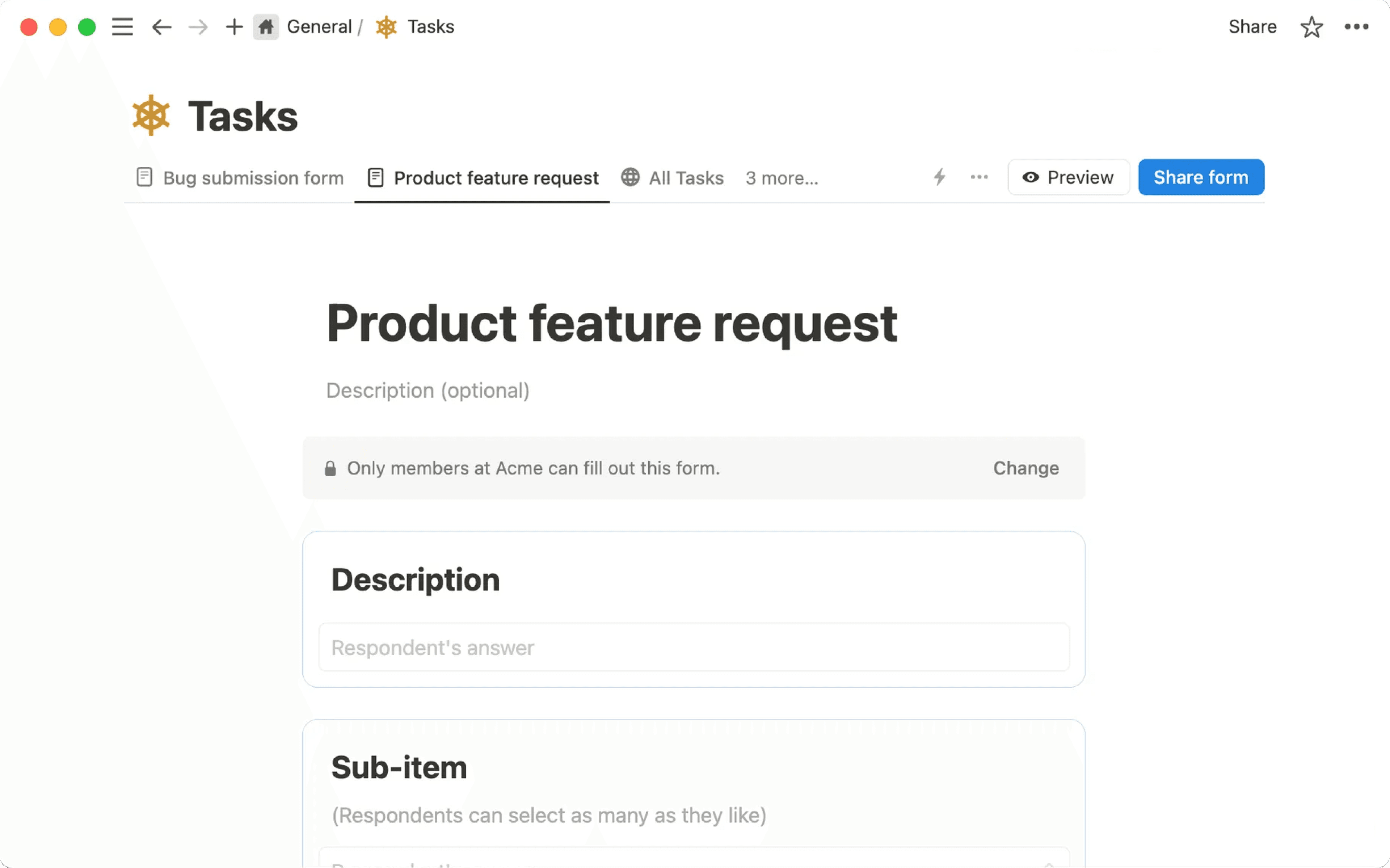 ca: criador de formulários