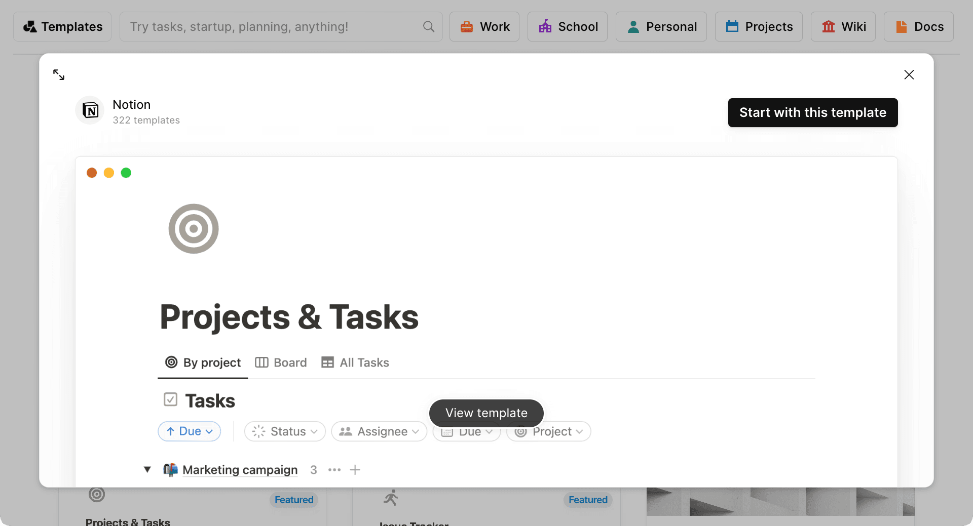 Um modelo pronto para ser usado.