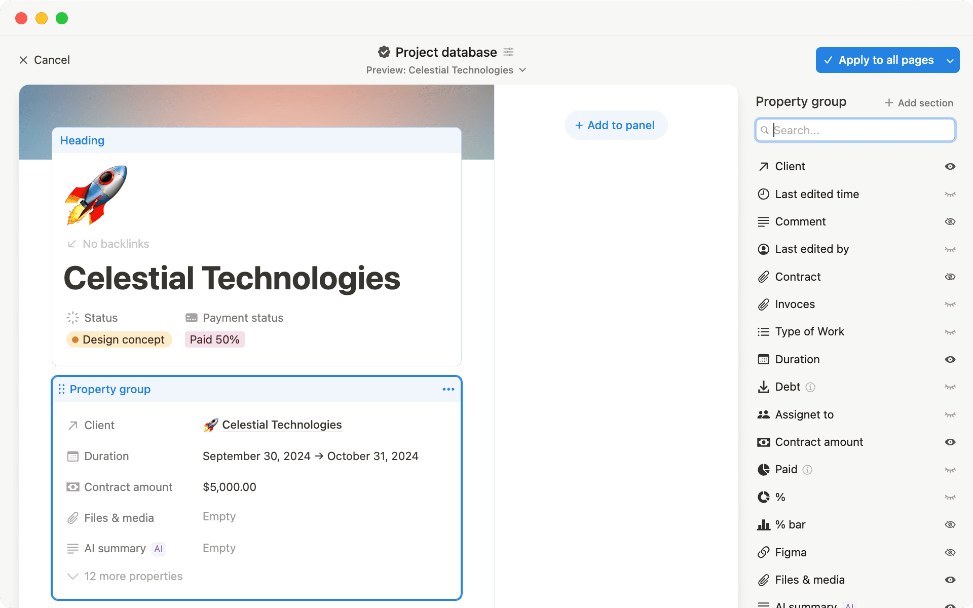 Captura de tela de imagem principal Layouts