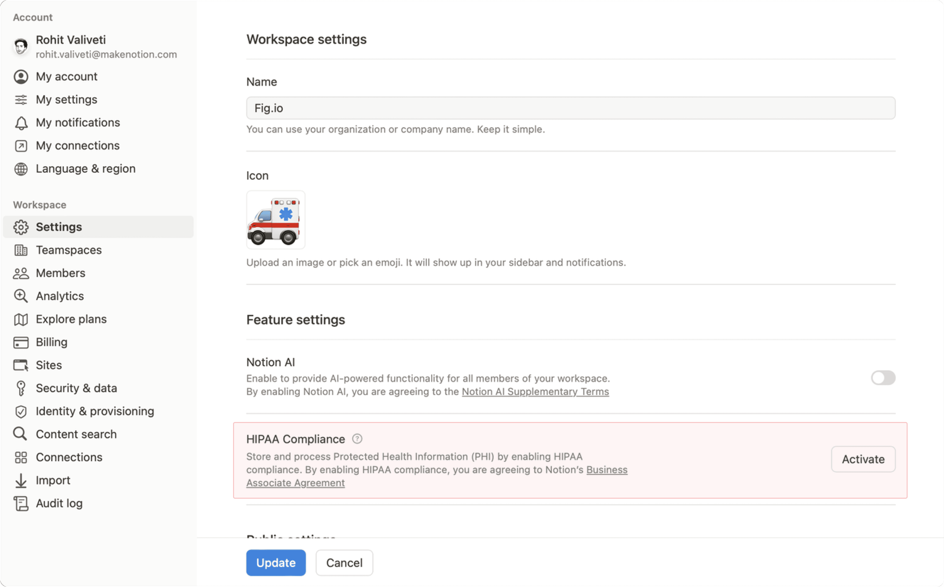 hc: habilite a conformidade com a HIPAA