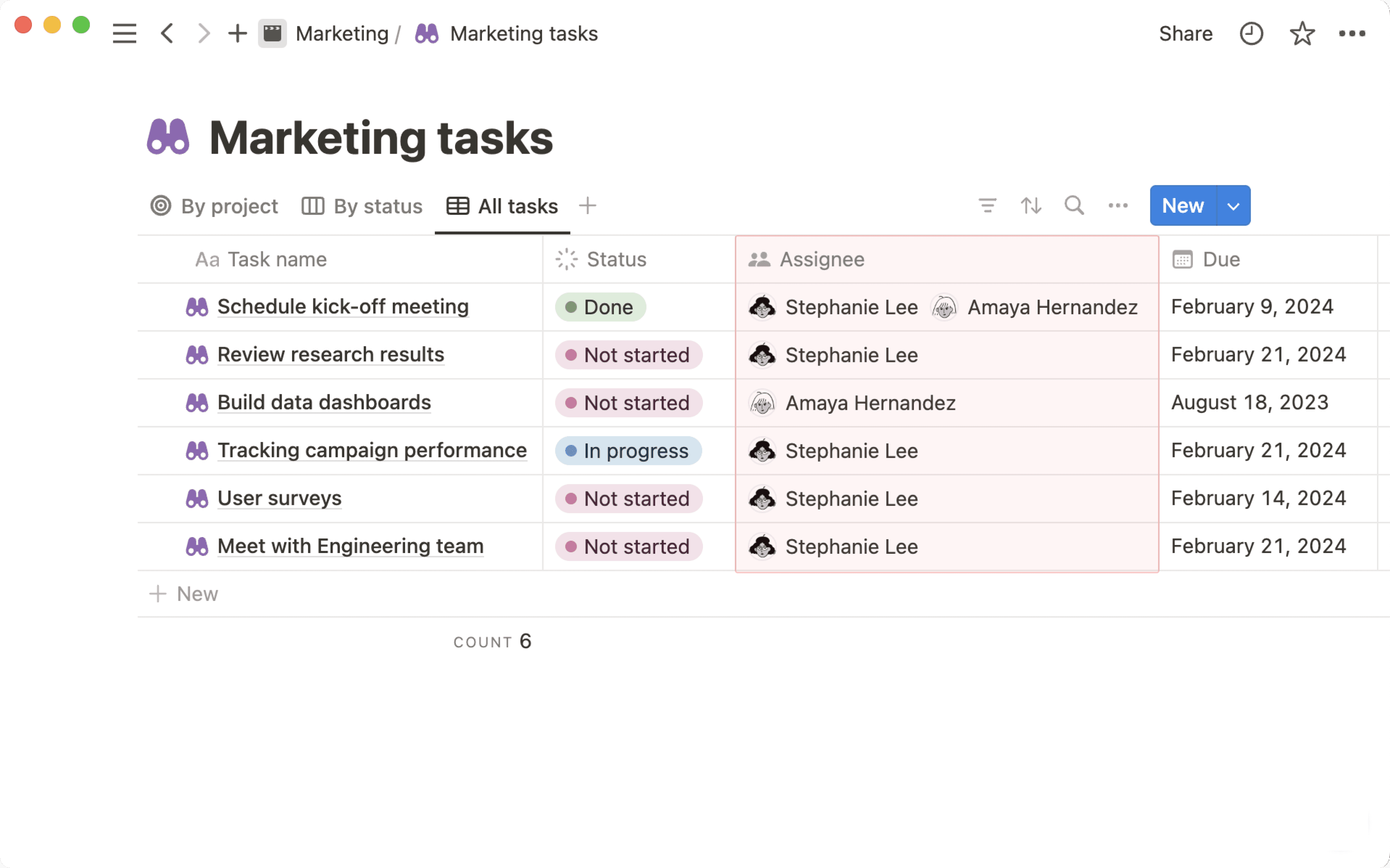 Menções - mencionar pessoa na base de dados