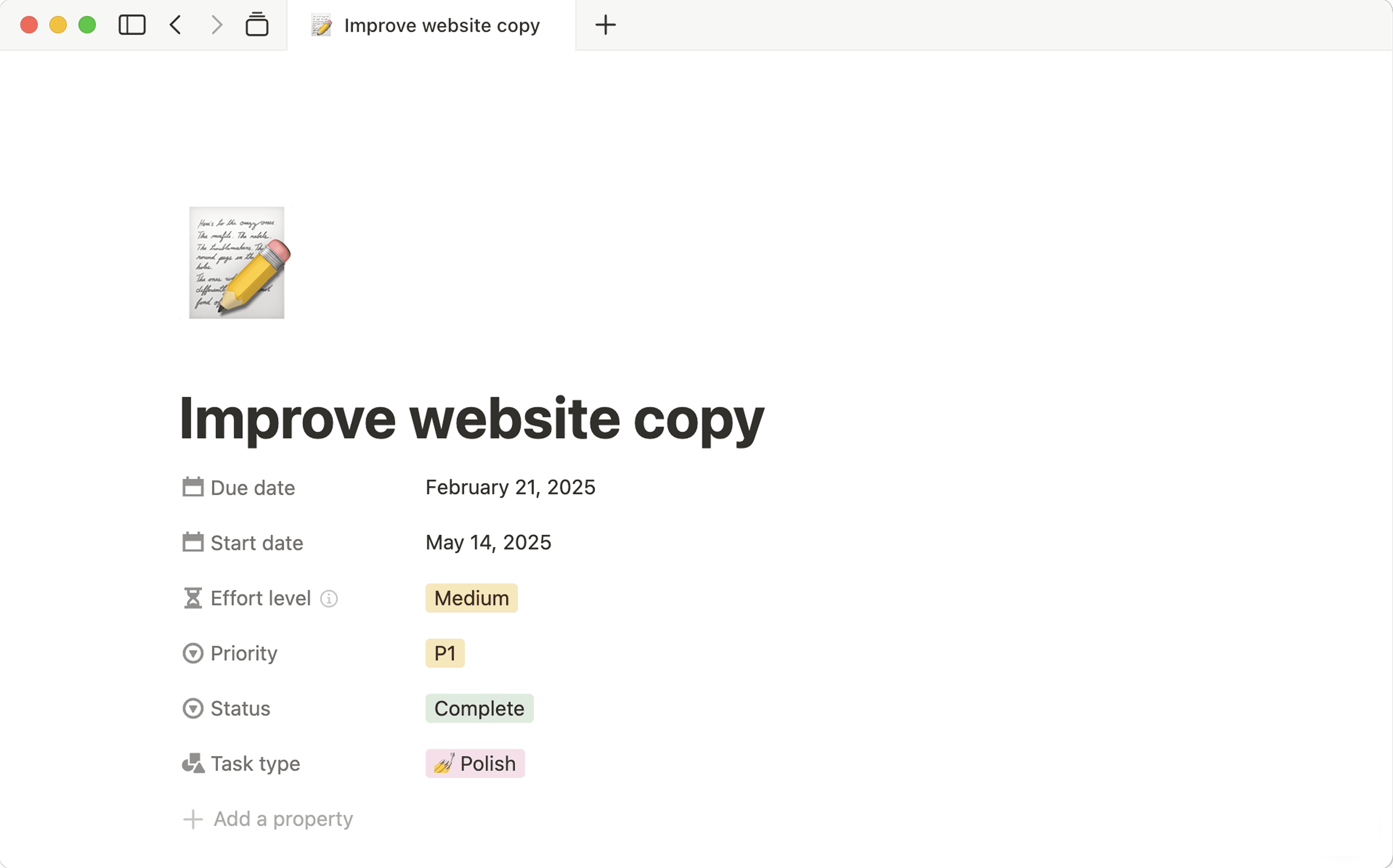Abrir página da base de dados