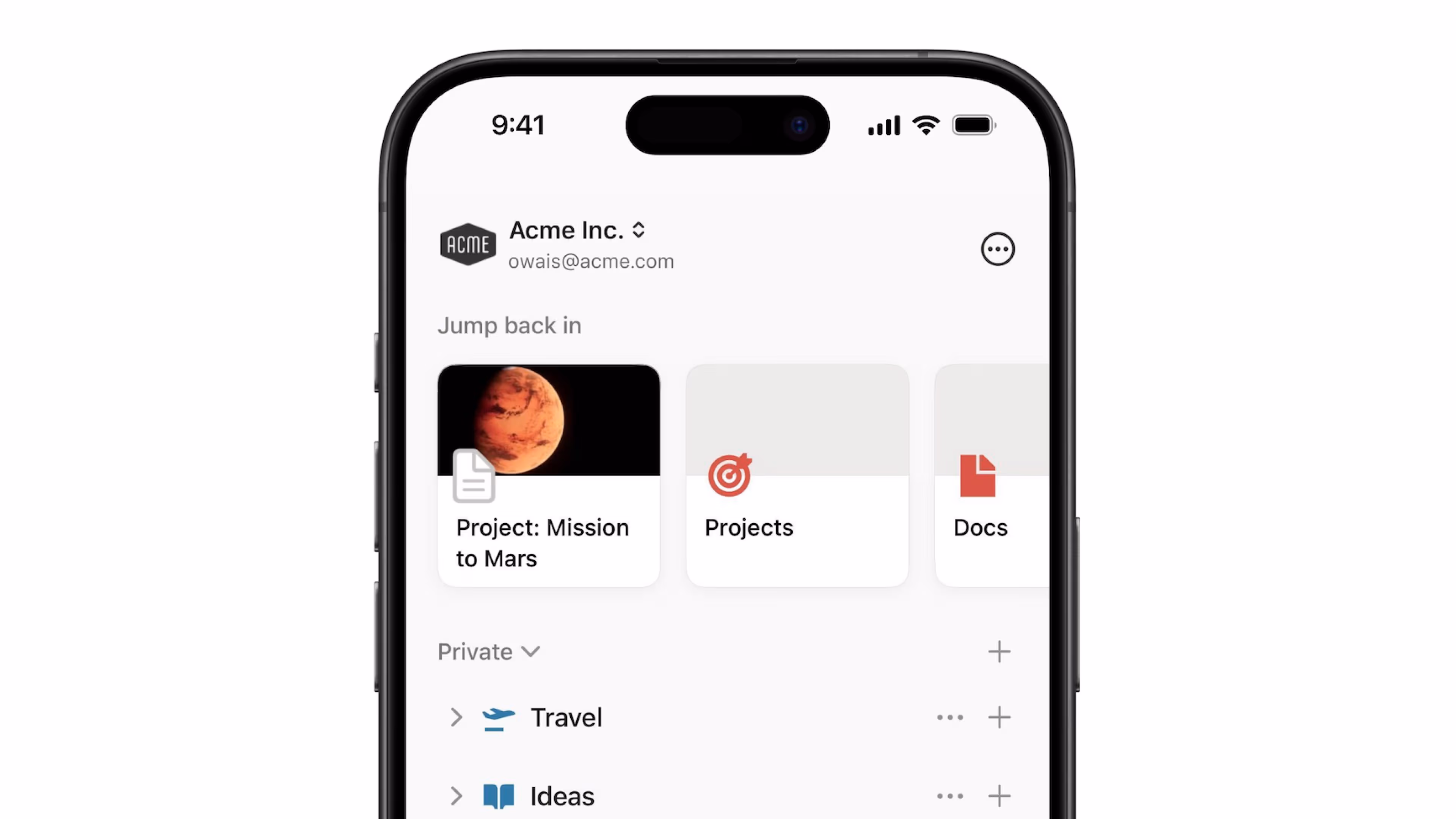Espaços de trabalho no celular – imagem principal