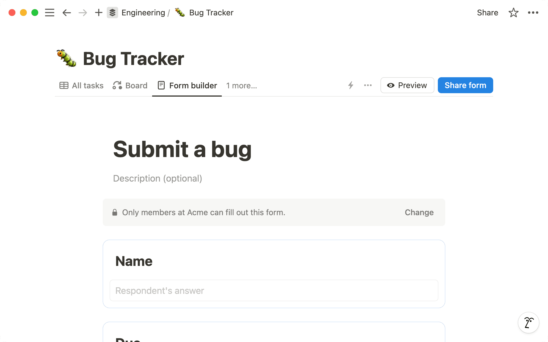 Captura de tela da imagem principal de formulários