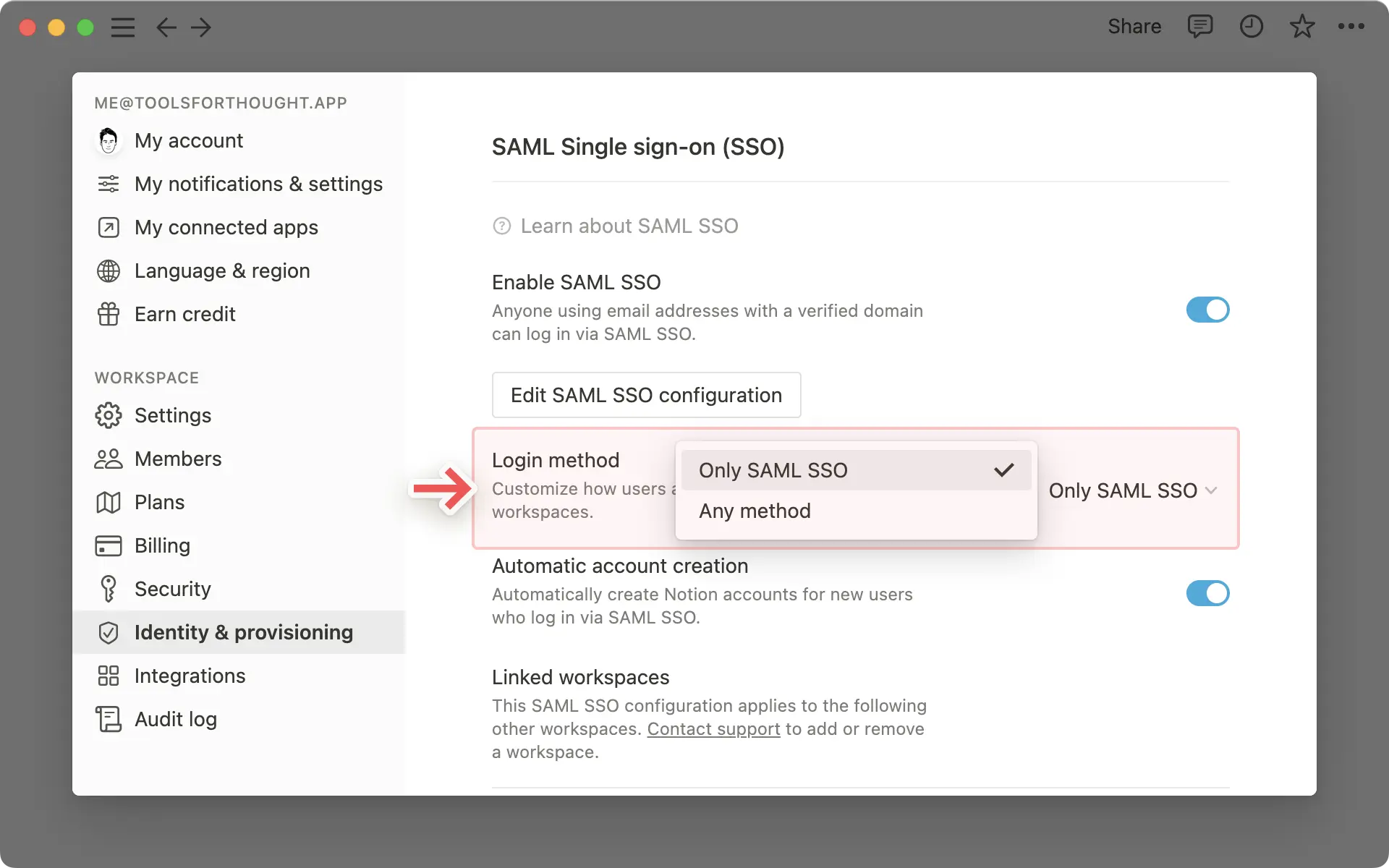 Aplicar autenticação SAML
