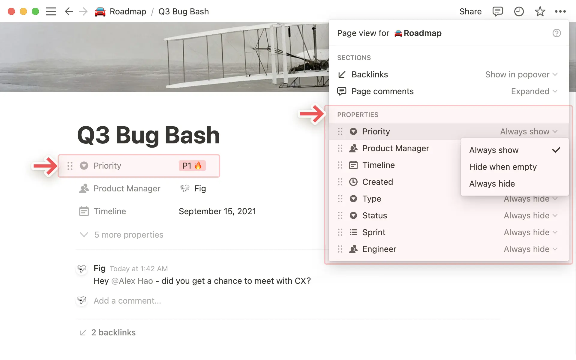 Personalizar propriedades de uma base de dados
