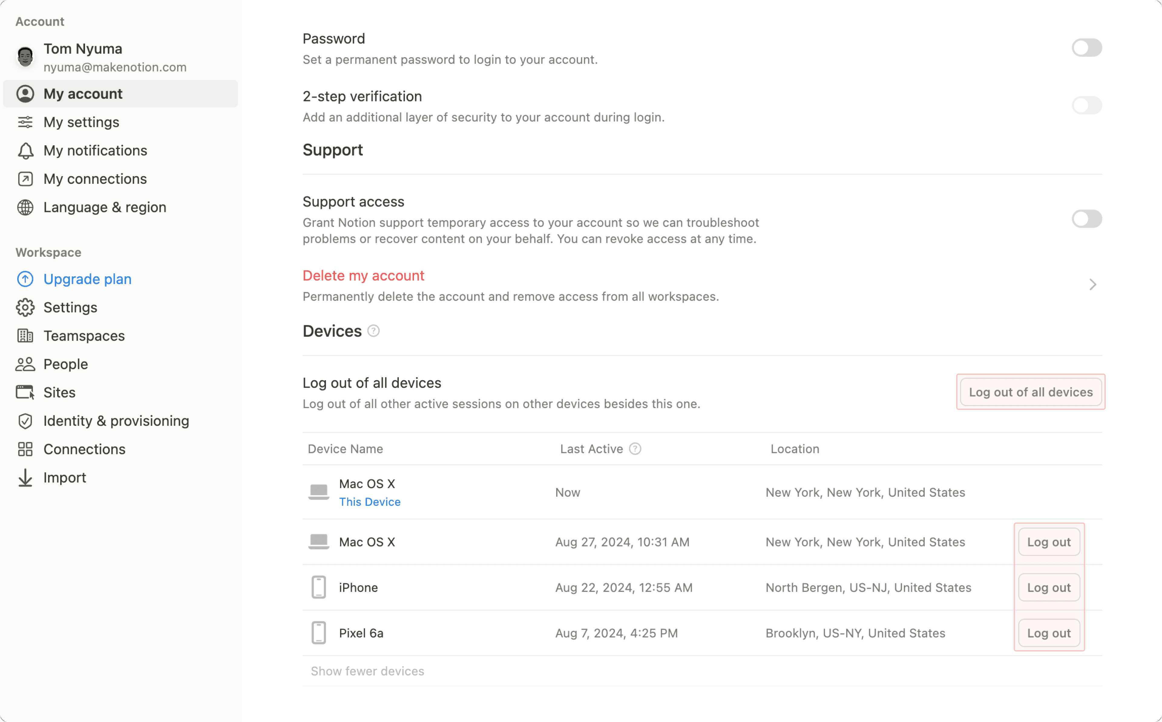 ca: fazer logout remoto