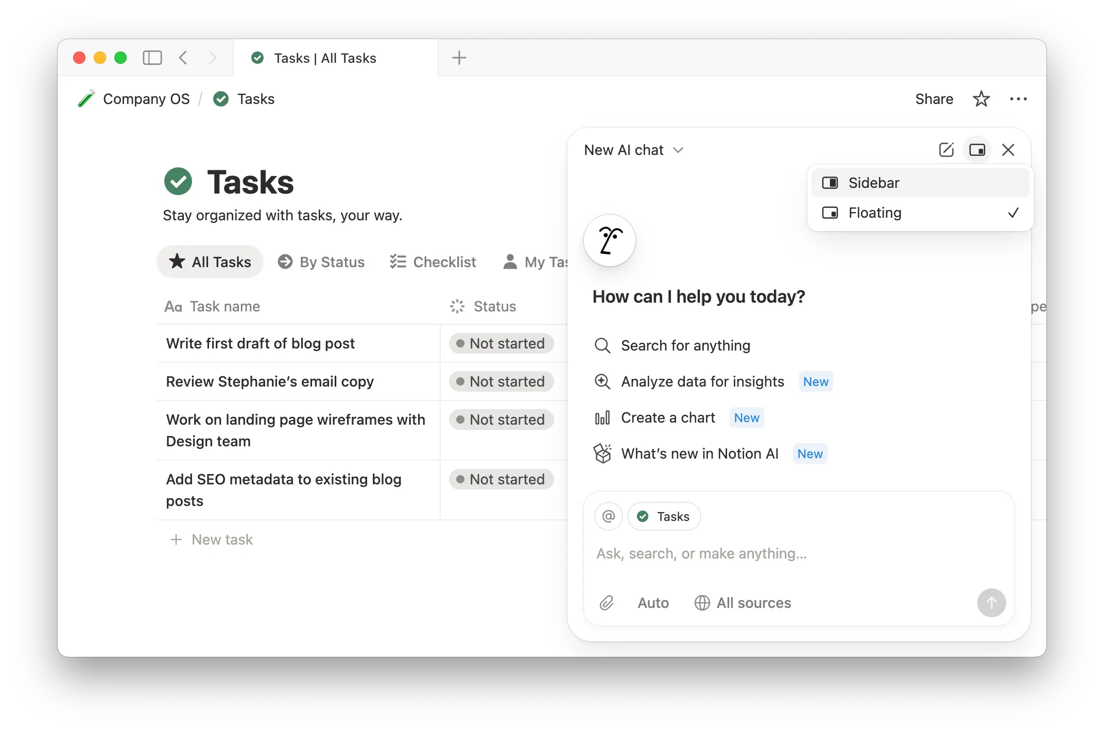 ca: mudar modo de chat