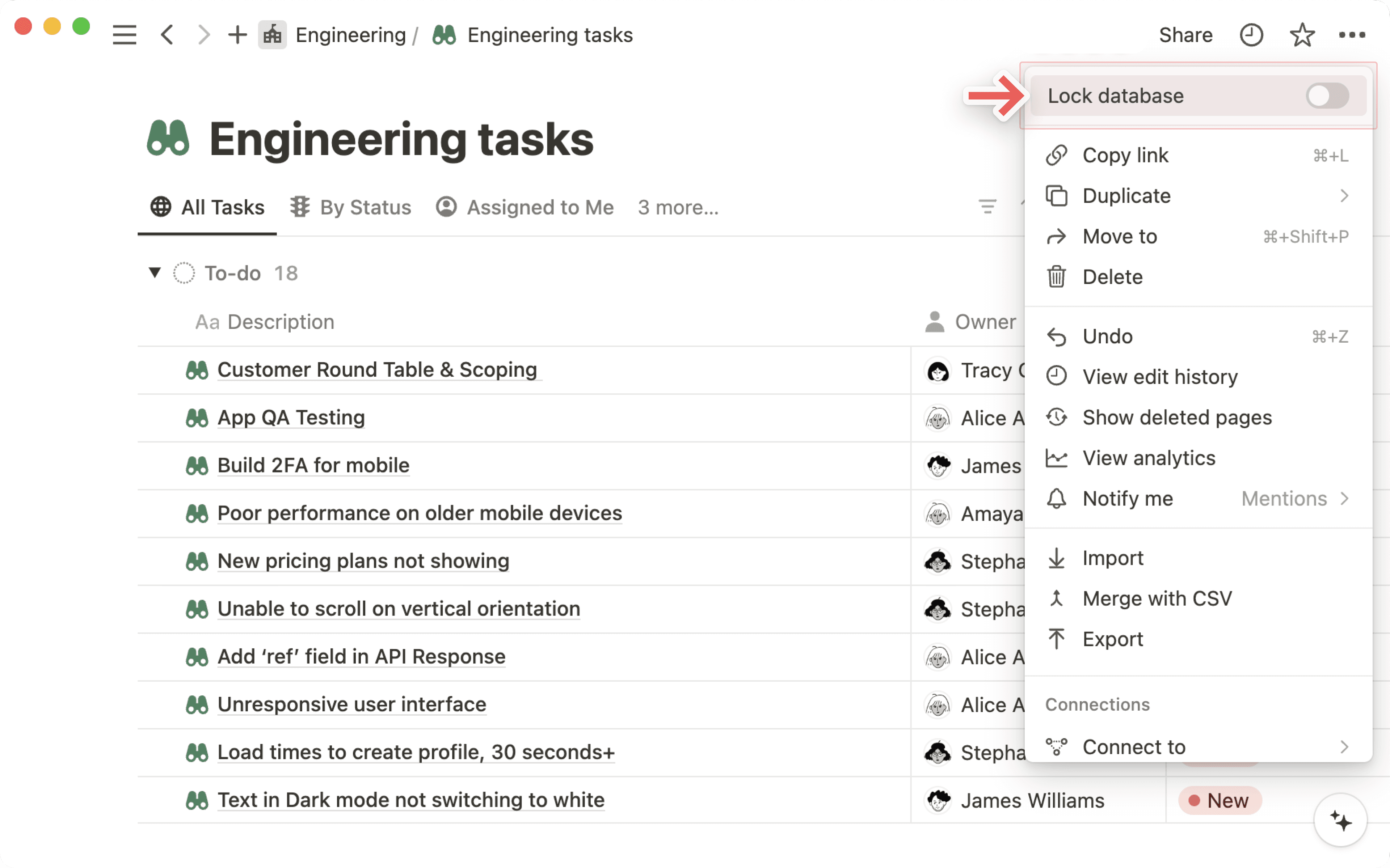 Bloqueio de base de dados
